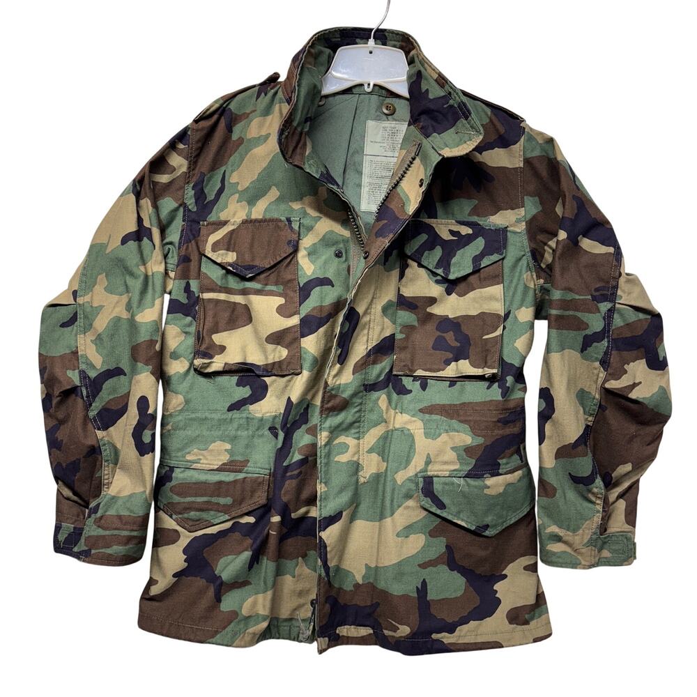 US Army Cold Weather Field Coat Medium Reg Camo Jacket Military M65 Golden Mfg